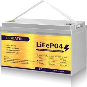 lisuateli lifepo4 battery lithium batteries 12v100ah over 8000 deep cycles iron phosphate battery low temp protection support in series/parallel for rv camper solar golf cart marine battery 100a bms