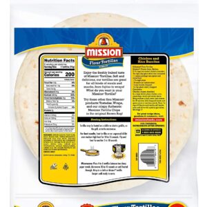 Mission Burrito Flour Tortillas, Trans Fat Free, Authentic, Large Size, 8 Count - 2 Packs