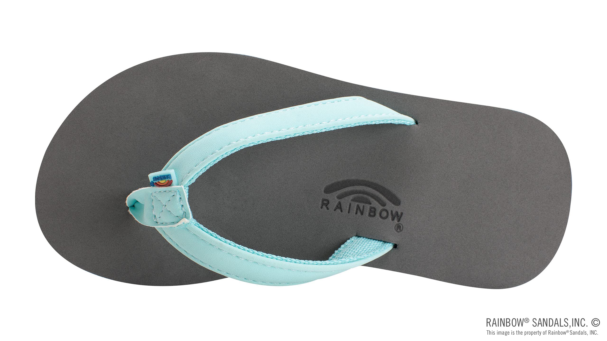 Rainbow Sandals Kid's Grombow's Soft Top Rubber w/Neoprene Narrow Aqua Narrow Strap, Grey, Kid's 13-01 B(M) US