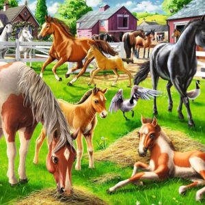 Ravensburger Happy Horses 60 Piece Jigsaw Puzzle for Kids - 05175 - Every Piece is Unique, Pieces Fit Together Perfectly