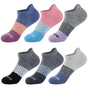 bataidis women's casual ankle socks low cut athletic socks 6 pairs (us, alpha, medium, regular, regular, blue1)