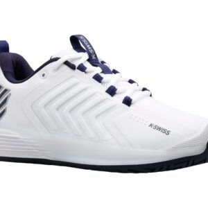 K-Swiss Men's Ultrashot 3 Tennis Shoe, White/Peacoat/Silver, 11 M