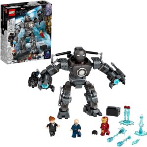 LEGO Marvel Iron Man Monger Mayhem Set 76190, Avengers Mech Building Toy, Action Figure, with Iron Man, Obadiah Stane and Pepper Potts Minifigures, Gift for 9 Plus Year Old Boys and Girls