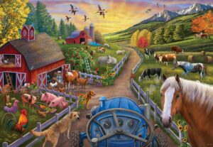 ravensburger my first farm 24 piece giant floor jigsaw puzzle for kids - 03076 - every piece is unique, pieces fit together perfectly