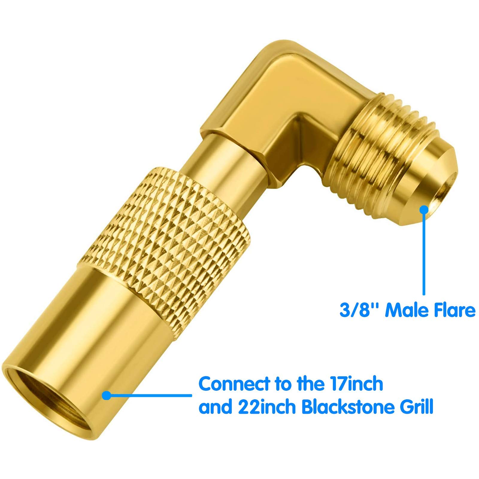 MOFLAME 6FT Stainless Braided Propane Hose and Blackstone Grill Regulator Adapter for Blackstone 17inch and 22inch Table Top Griddle Connect to 5-20Lb Propane Tank