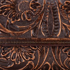 Mauzari Geneva Women's Tooled Leather Wallet (Copper Highlights)