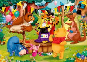 ravensburger disney winnie the pooh magic show - 60 piece jigsaw puzzle for kids | unique, perfectly fitting pieces | durable, colorful, glare-free | ideal for ages 4-8 | fsc-certified materials