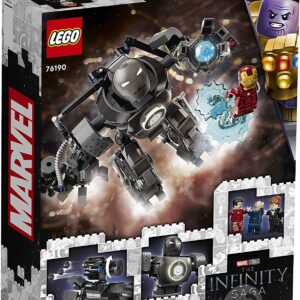 LEGO Marvel Iron Man Monger Mayhem Set 76190, Avengers Mech Building Toy, Action Figure, with Iron Man, Obadiah Stane and Pepper Potts Minifigures, Gift for 9 Plus Year Old Boys and Girls