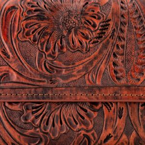 Mauzari Geneva Women's Tooled Leather Wallet (Koa)