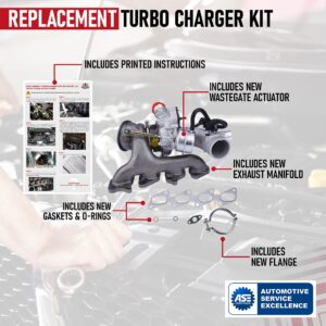 Replacement Turbo Charger with Gasket Kit- Compatible with Buick and Chevrolet Vehicles - 2011-2019 - Encore, Cruze, Cruze Limited, Sonic, Trax - 1.4L L4, 1.4T Engines - Replaces 55565353, 667-203