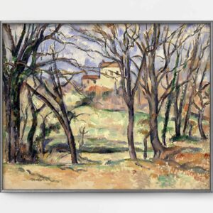 Paul Cezanne, Tree and Houses Landscape Print - Vintage French Impression Art - Unframed