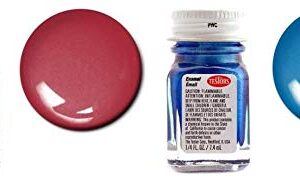 Make Your Day Testors Metallic Enamel Paint Variety with Thinner, 1/4 fl oz (Pack of 8) Paintbrushes