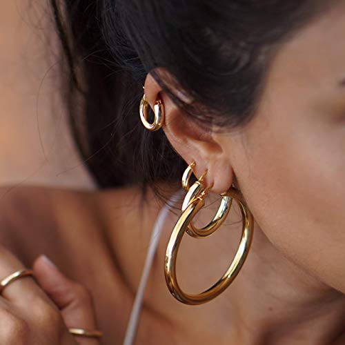 BYCHARI Large Sade Hoops