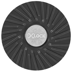 BOSCH MGX0600 6 In. X-LOCK Backing Pad with X-LOCK Clip - Medium Hardness, Use with Fiber Discs, for Applications in Metal Surface Finishing, Weld Blending, Rust Removal