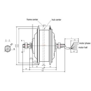 L-faster 24V 36V 48V 250W Normal Bike Electrification Kit with Brushless Motor Hub for Front Wheel Fork 100mm Thumb Accelerator Screen (36V 250W kit)