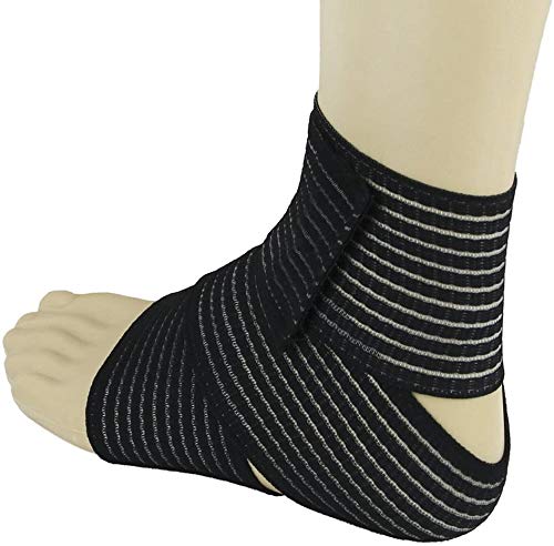 Ankle Brace Bandage, Elastic Breathable Compression Wrap Ankle Support Sleeves, Adjustable Ankle Support Brace Sleeve for Arthritis Reduce Swelling Basketball Sports Joint Pain Injury Recovery, 2 Pack