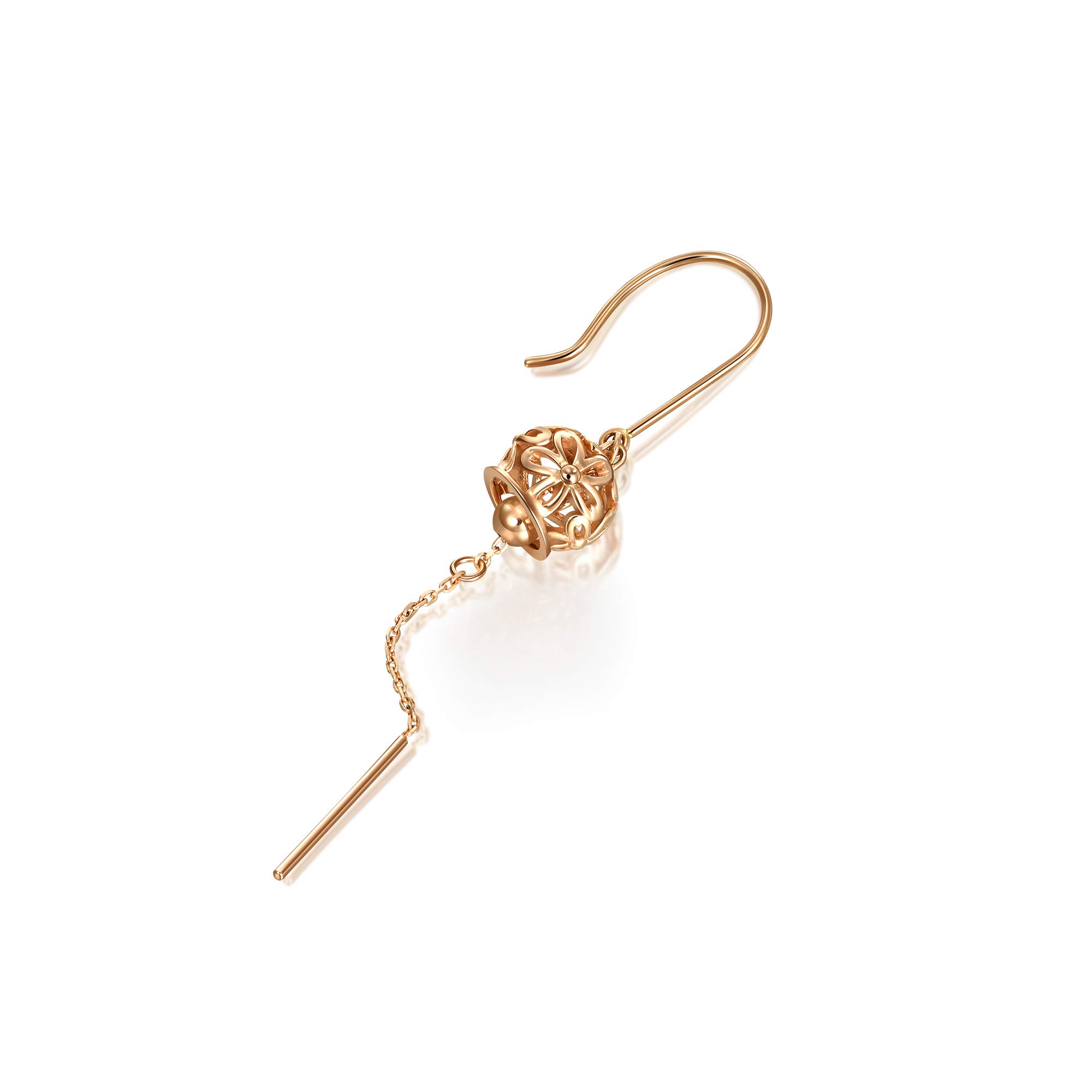 CHOW SANG SANG 18K Rose Gold Single Dangle Earring for Women 92348E (Sold Single Not Pair)