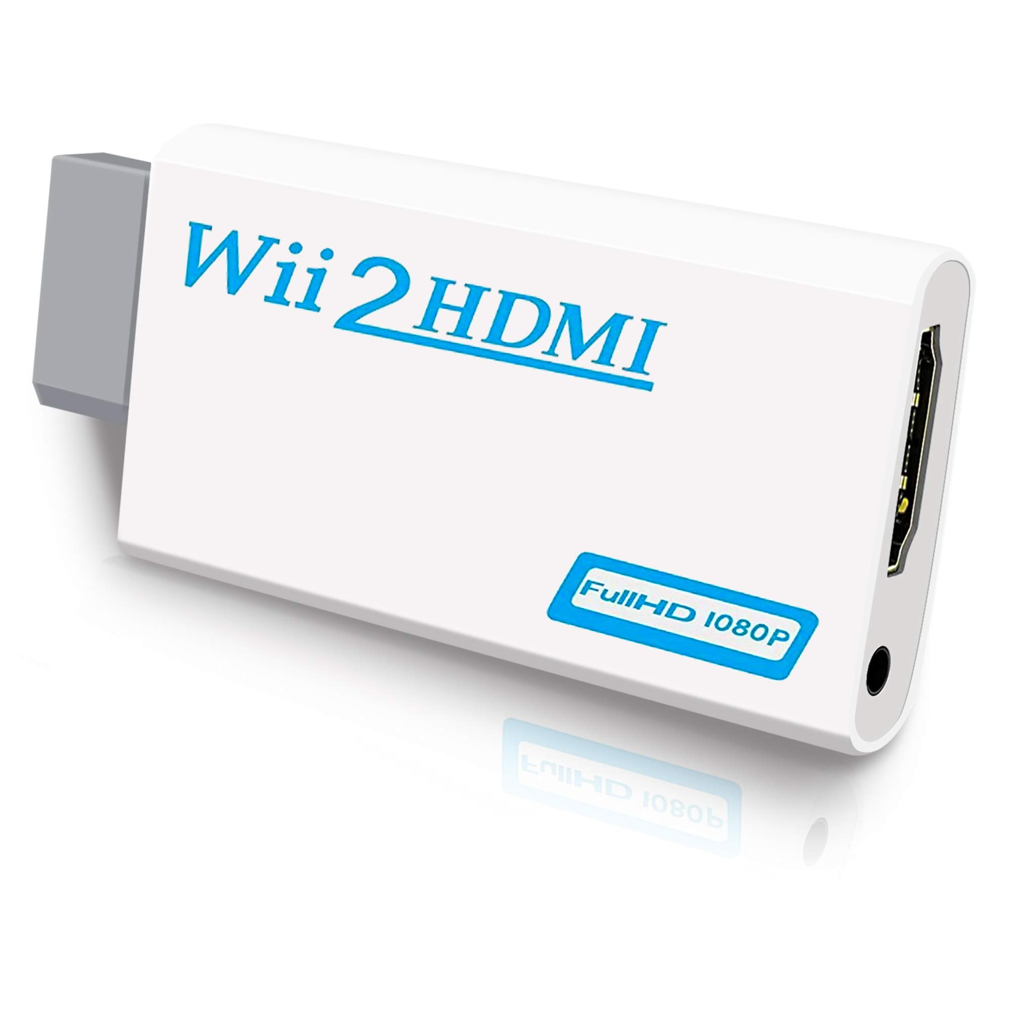 Xahpower Wii to HDMI Converter, Wii HDMI Adapter 1080P for Full HD Device with 3,5mm Audio Jack&HDMI Output Compatible with Nintendo Wii, Wii U, HDTV, Monitor-Supports All Wii Display Modes 720P