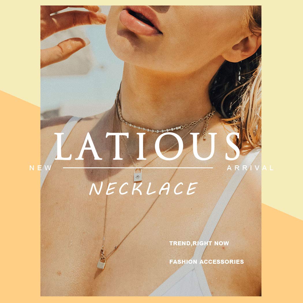 Latious Puka White Shell Necklace Beach Chip Seashell Necklaces Clam Chips Necklace for Women