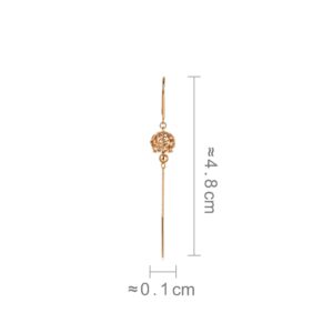 CHOW SANG SANG 18K Rose Gold Single Dangle Earring for Women 92348E (Sold Single Not Pair)