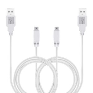 2pack 10ft charger cable for wii u gamepad, ac power adapter charger cord for nintendo wii u gamepad remote controller