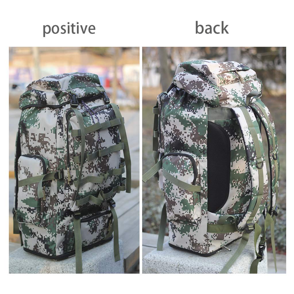 100L Tactical Rucksack Backpack,Large capacity design, the bottom can be expanded 16cm,Hiking Backpack for Men Military Camping Rucksack Travel Daypack,A