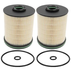 hots tp1015 fuel filter with seals for chevrolet cruze 2014-2019, silverado 2500hd,3500hd 2017-2018,gmc sierra 2500hd3500hd 2017-2018,replaces #tp1015, 22937279, 23456595, 23304096(2 pack)