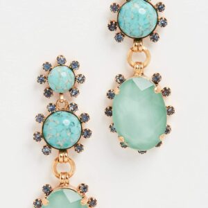 Elizabeth Cole Women's Olivia Earrings, Sunny Turquoise, Blue, Green, One Size