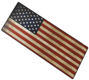 gun cleaning mat rifle large 37" x 15.8" of american flag - non slip backed waterproof and oil resistant with stitched edges（ 37" x 15.8"）