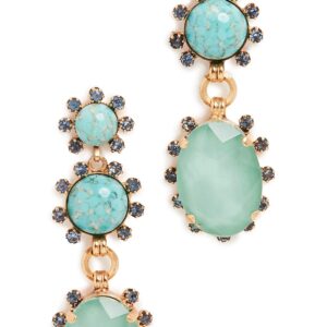 Elizabeth Cole Women's Olivia Earrings, Sunny Turquoise, Blue, Green, One Size