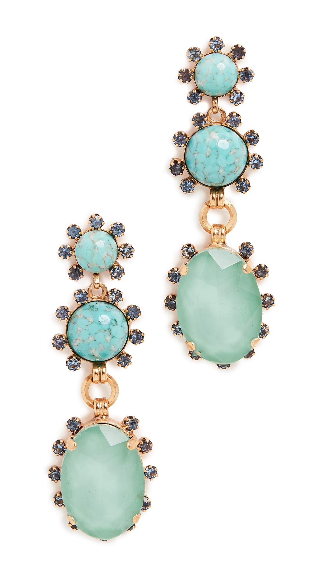 Elizabeth Cole Women's Olivia Earrings, Sunny Turquoise, Blue, Green, One Size