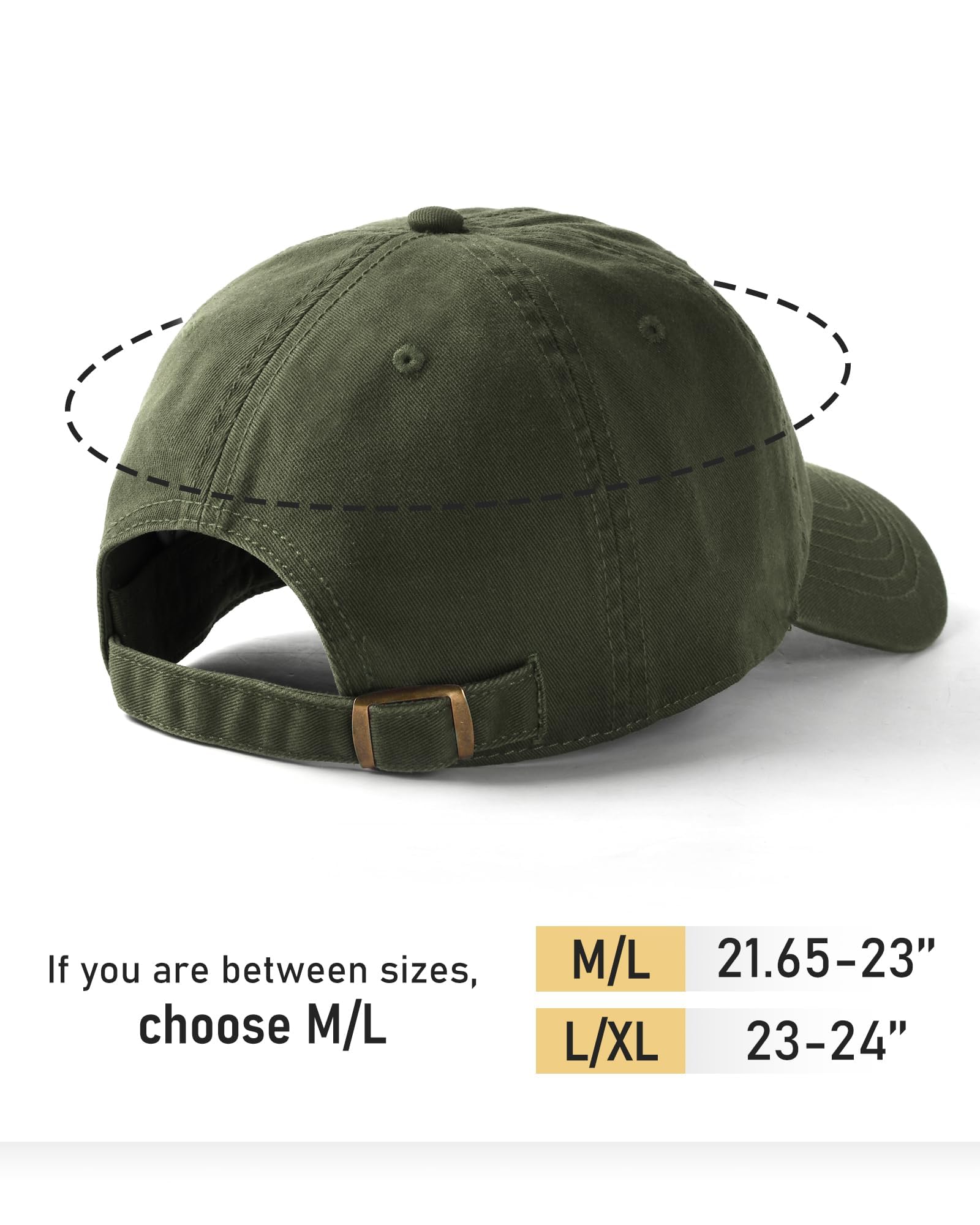 FURTALK Men and Women Vintage Washed Distressed Cotton Baseball Cap Plain Blank Adjustable Classic Baseball Hat Cap Green