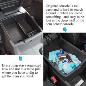 Vesul Compatible with Ford Ranger 2019 2020 2021 2022 2023 Accessories Center Console Organizer Storage Tray Armrest Secondary Box ABS Tray Insert Interior Organizer Glove Pallet