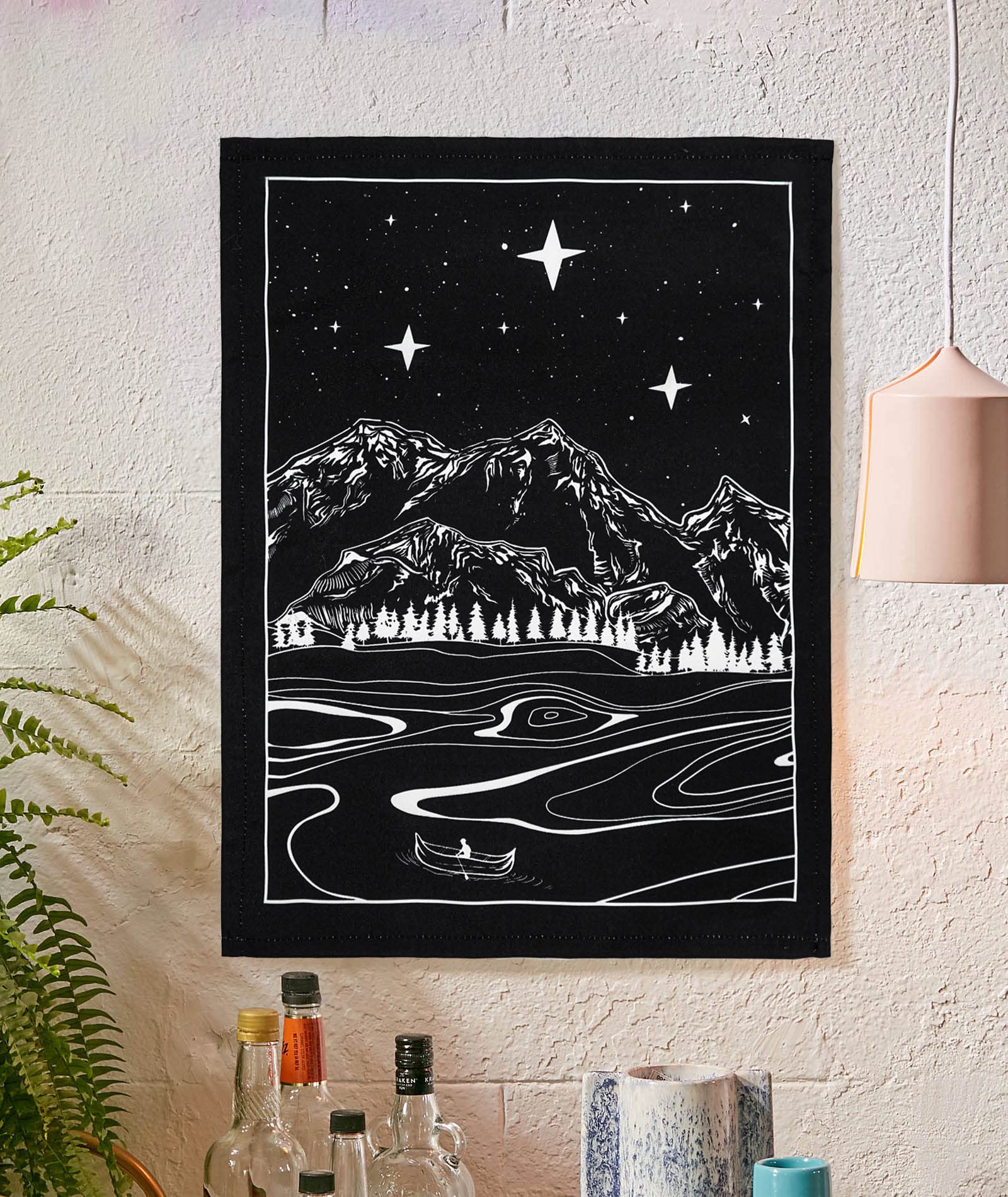 Lifeel 3Pack Sun and Moon and Star Landscape Tapestry Wall Hanging, Vertical Black and White Aesthetic Tapestries For Bedroom Home Wall decor 20×27 inch