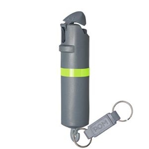 POM Pepper Spray Flip Top Keychain - Maximum Strength OC Spray Self Defenes - 25 Bursts, 10ft Range - Accurate Stream Pattern