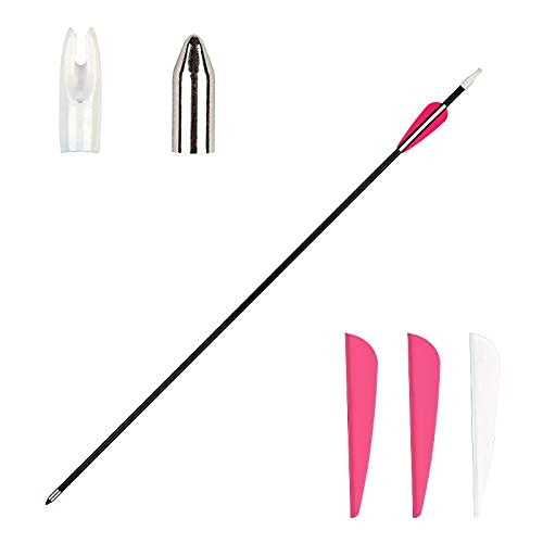 CQ 28inch Target Archery Arrows Practice Fiberglass Arrows for Recurve Bow Training Arrows for Kids Youth and Teens