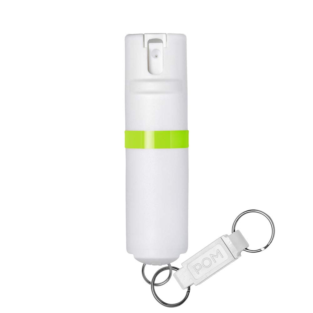 POM Pepper Spray Flip Top Keychain - Maximum Strength OC Spray Self Defenes - 25 Bursts, 10ft Range - Accurate Stream Pattern