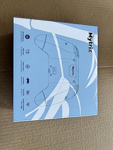 Mytrix Wireless Pro Controller, Hall Effect Bluetooth Controllers for Nintendo Switch, PC, Steam, iPad, Mac, Tablet, Laptop, with RGB Light/Macro Keys/Turbo Button, Bamboo Blue