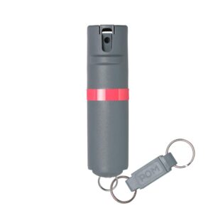 POM Pepper Spray Flip Top Keychain - Maximum Strength OC Spray Self Defenes - 25 Bursts, 10ft Range - Accurate Stream Pattern