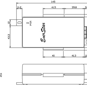 EverStar iPoE-35W56GDW-at Gigabit | 9-36V DC in | 56V 0.625A/35W DC PoE+ Out | DC-DC covertor + 802.3at PoE+ Mode A&B Injector for ePMP2000/3000, Force400/425, Q61, PoE Lighting | Black