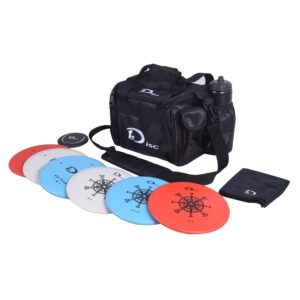 disc golf starter set-2 pcs putter, 2 pcs mid-range, 2 pcs driver, 1 mini disc，1 towel with bag