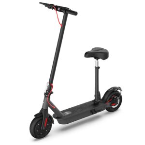 Hiboy S2 Pro Electric Scooter with Seat, 500W Motor, 10" Solid Tires, 25 Miles Long-Range & 19 Mph Folding Commuter Electric Scooter for Adults with Dual Rear Suspension