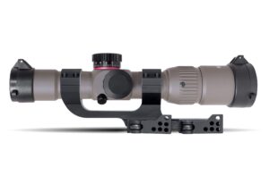 monstrum g2 1-4x24 first focal plane ffp rifle scope with illuminated bdc reticle | flat dark earth | zr302 quick release scope mount | bundle