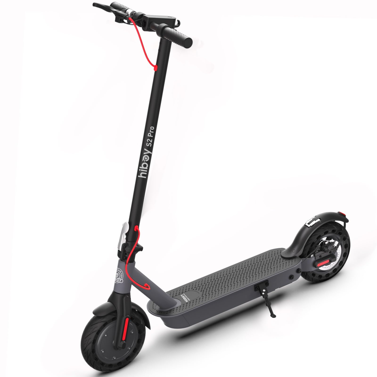 Hiboy S2 Pro Electric Scooter with Seat, 500W Motor, 10" Solid Tires, 25 Miles Long-Range & 19 Mph Folding Commuter Electric Scooter for Adults with Dual Rear Suspension