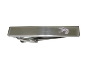 silver toned etched sleek tropical frog skinny tie clip