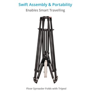 Proaim 100mm Camera Tripod Stand with Aluminum Spreader. Payload of up to 80kg / 176lb. (CST-100-01)