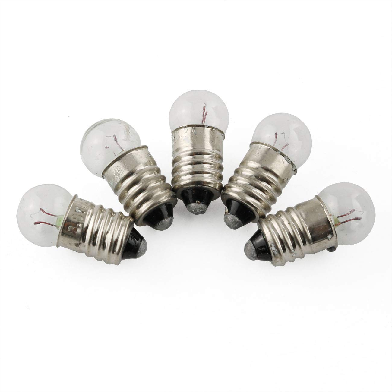 E-outstanding 10pcs E10 Mini Light Bulbs Experiment Screw Base Indicator Light Incandescent Bulb, 3.8V 0.3A