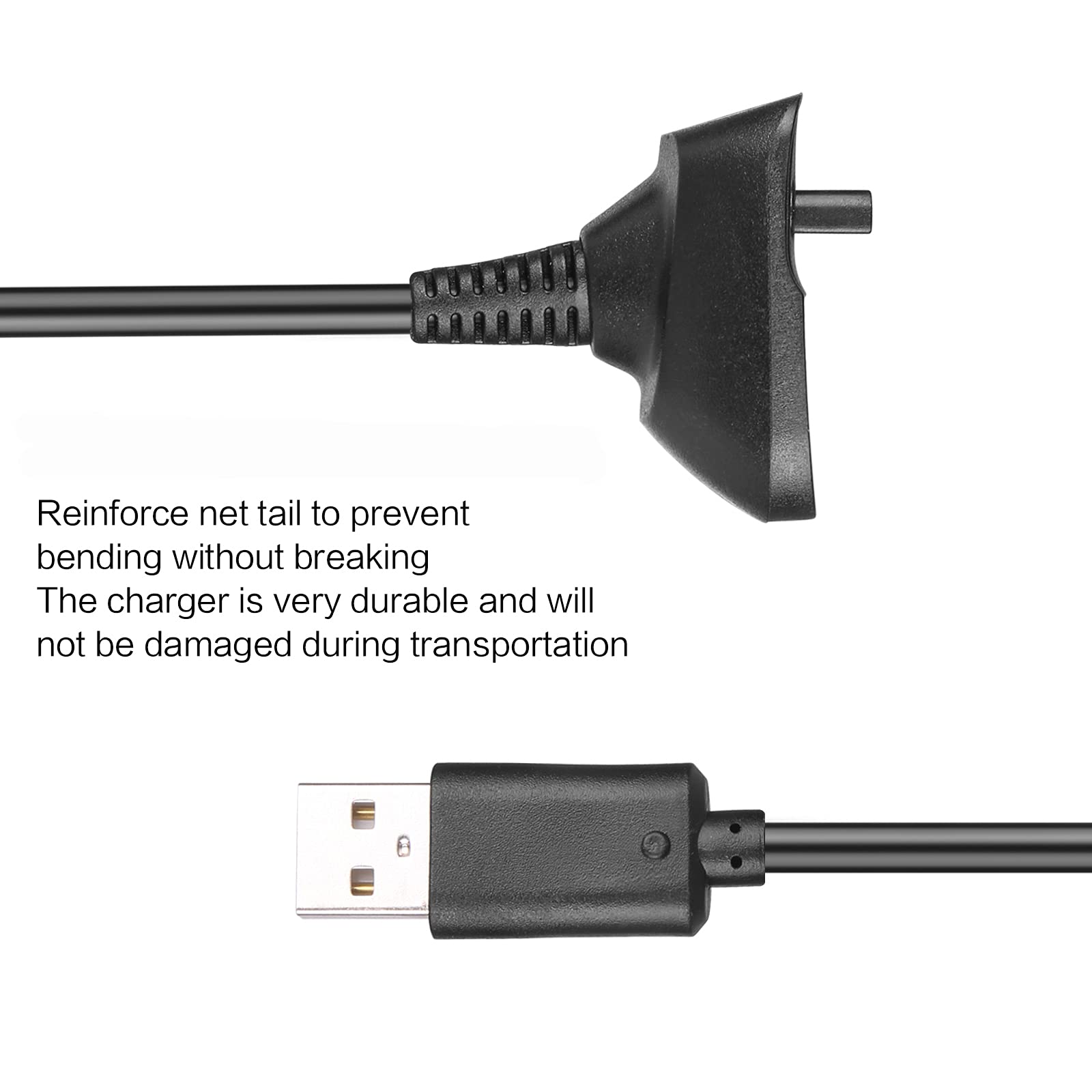 Charger for Xbox 360 Controller, USB Charging Cable Compatible with Microsoft Xbox 360 Slim Controllers Game