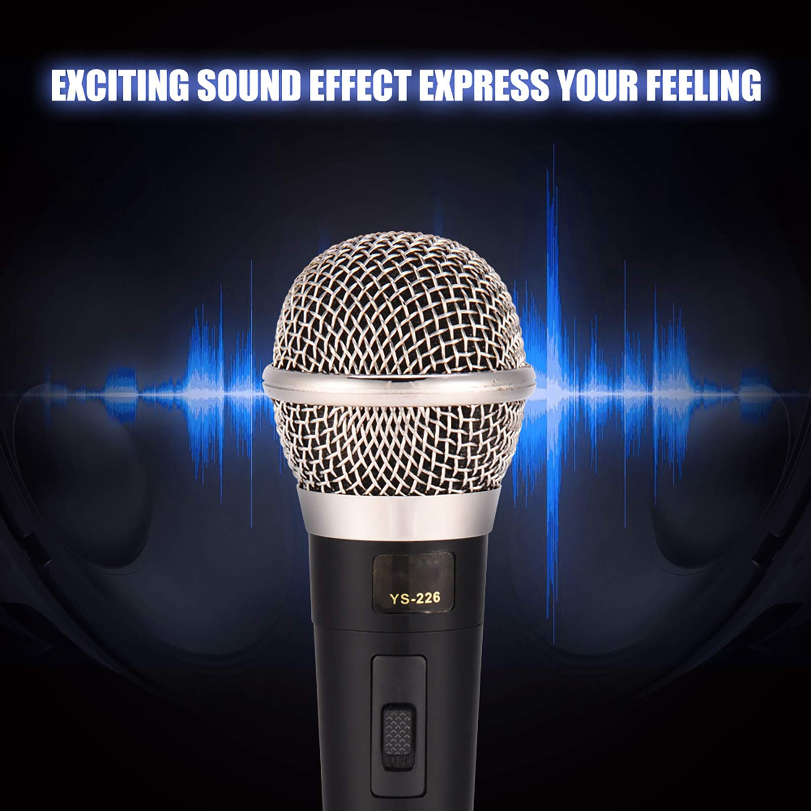 Karaoke Microphone, Dynamic Vocal Microphone for Speaker, Handheld Professional Wired Dynamic Microphone Clear Voice for Karaoke Vocal Music