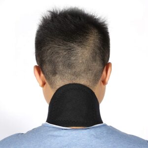 Neck Brace Support, Soft Cotton Neck Collar Heated Brace Wrap Strap for Daily Work Air, Car Travel